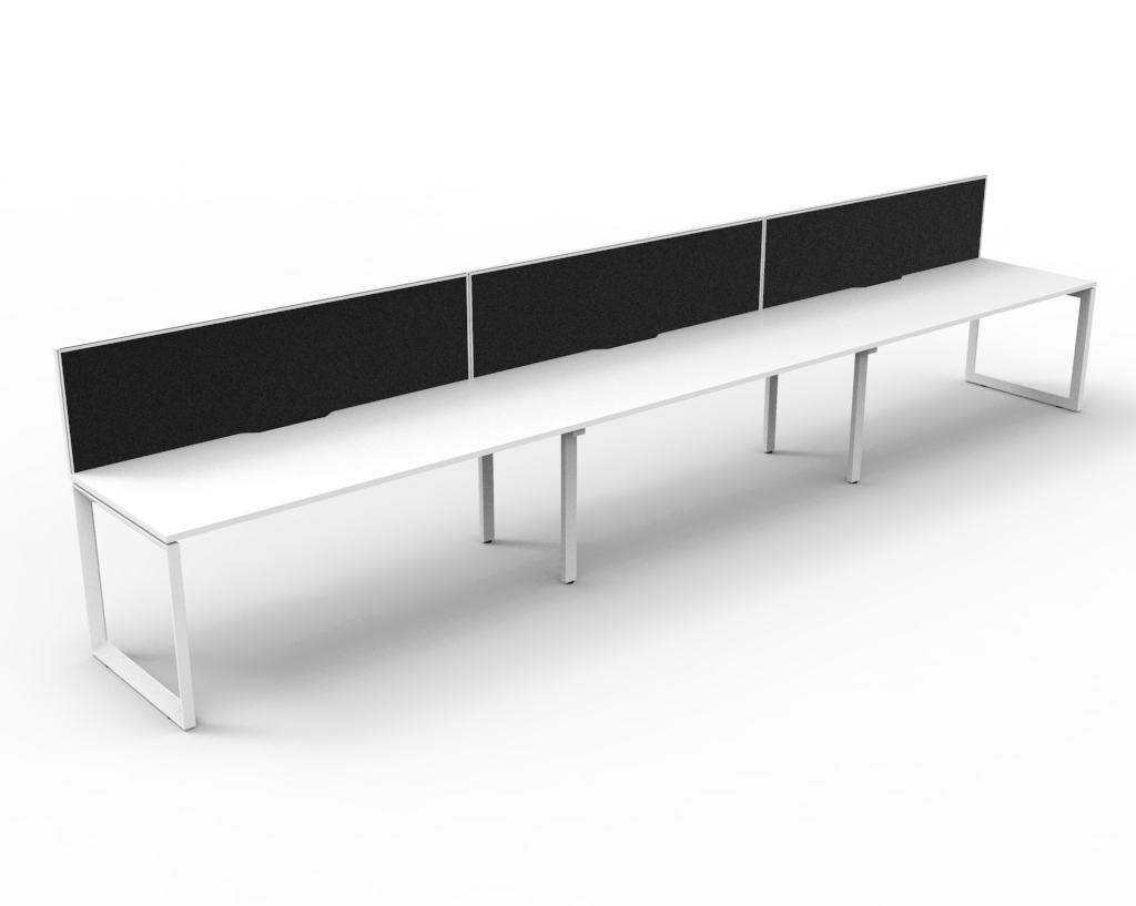 Loop 3 Person Single Sided Workstation - With Screen